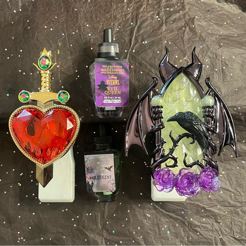 Disney Villains Maleficent Evil Queen Wallflower & Refill Bath & BodyWorks NWT